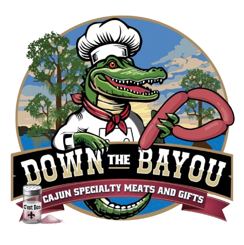 down the bayou official cajun specialty meats & gifts logo